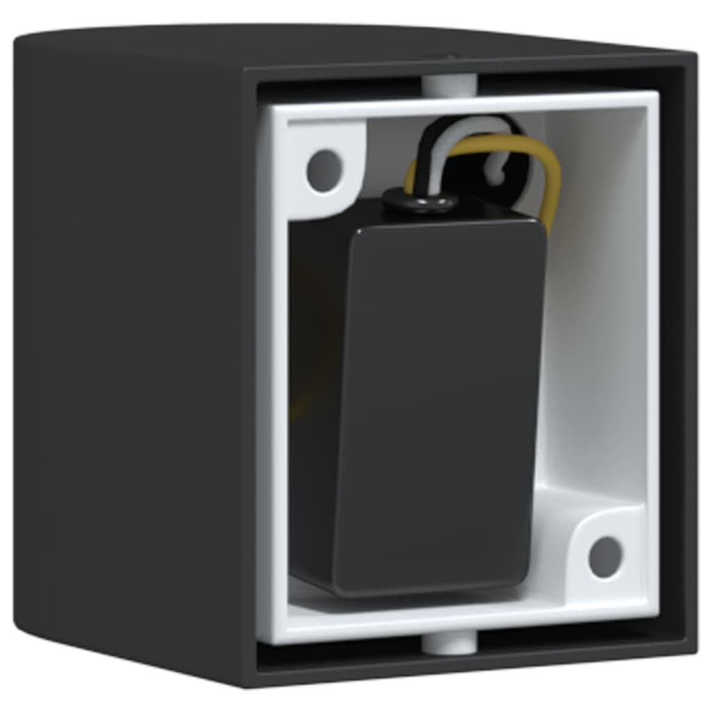 vidaXL Outdoor Wall Lamp Cast Aluminum Black