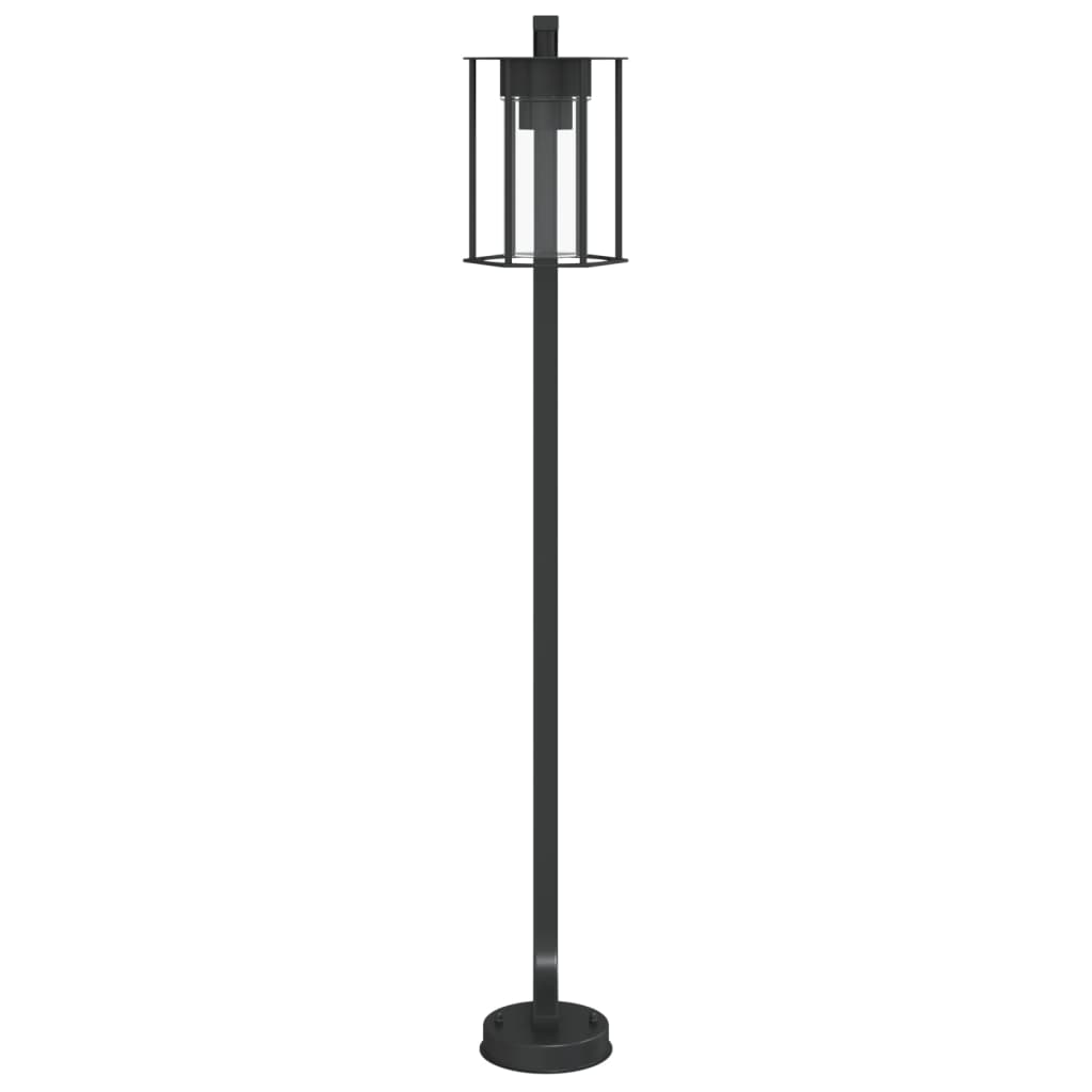 vidaXL Vloerlamp voor buiten 60 cm roestvrij staal zwart