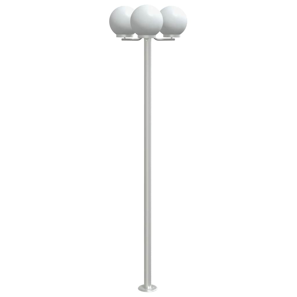 vidaXL Buitenvloerlampen 3 st 215 cm roestvrij staal zilverkleurig