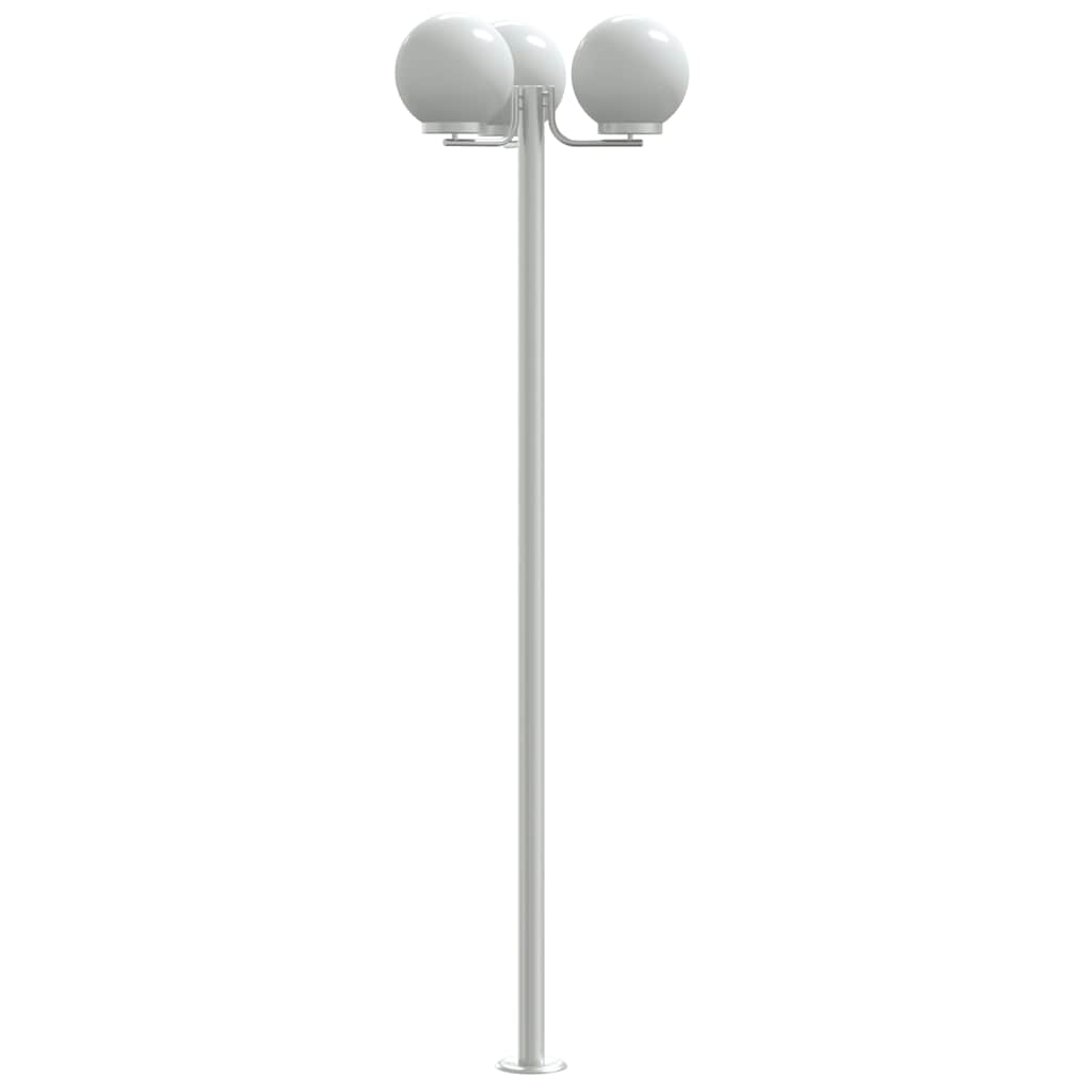 vidaXL Buitenvloerlampen 3 st 215 cm roestvrij staal zilverkleurig