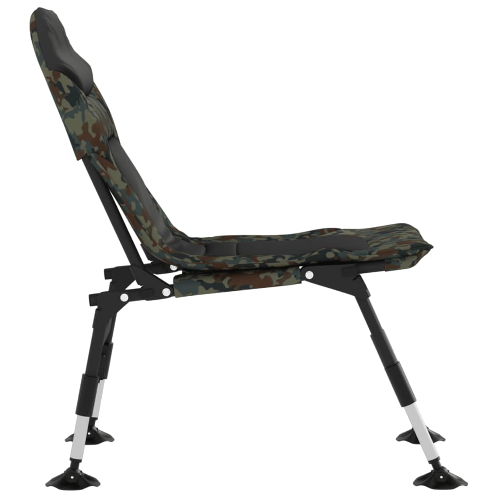 vidaXL Fishing Chair with Adjustable Mud Feet Foldable Green