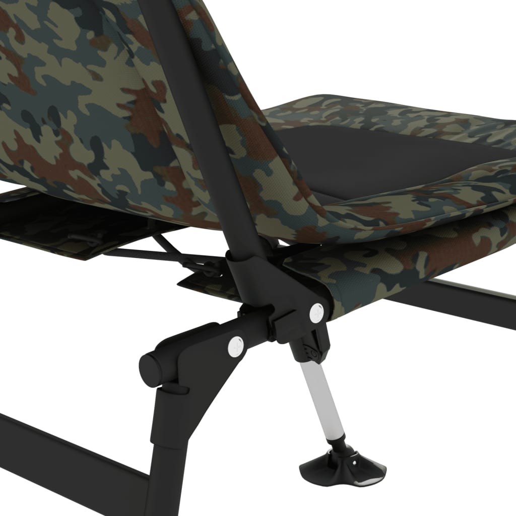 vidaXL Fishing Chair with Adjustable Mud Feet Foldable Green