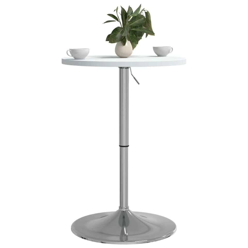 vidaXL Bar Table 60x60x90 cm Engineered Wood and Chromed Steel Black