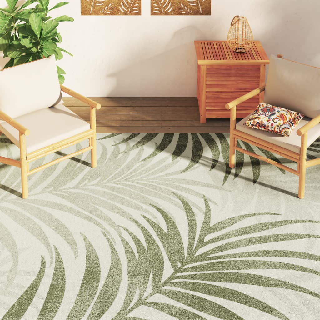 vidaXL Indoor Outdoor Low-Pile Rug 190x300 cm Multicolour