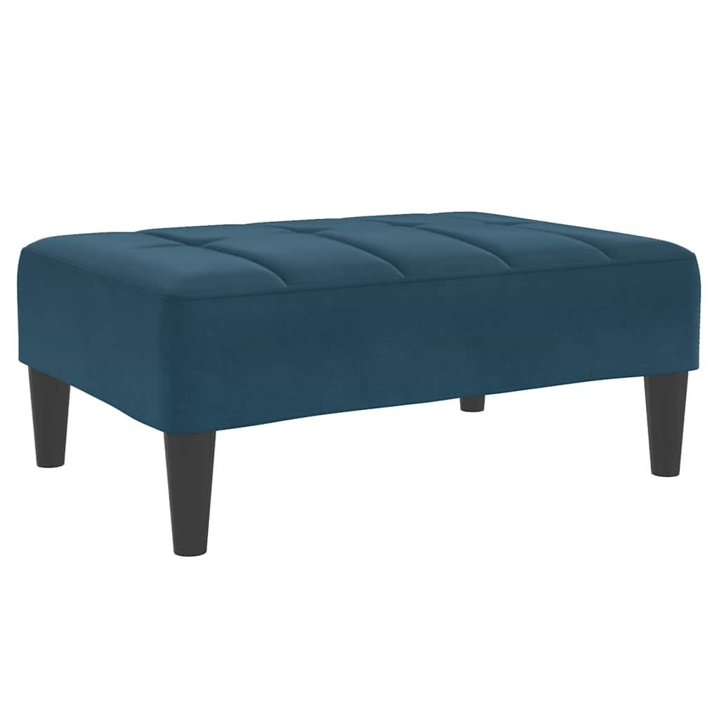vidaXL Voetenbank 77x55x31 cm fluweel blauw
