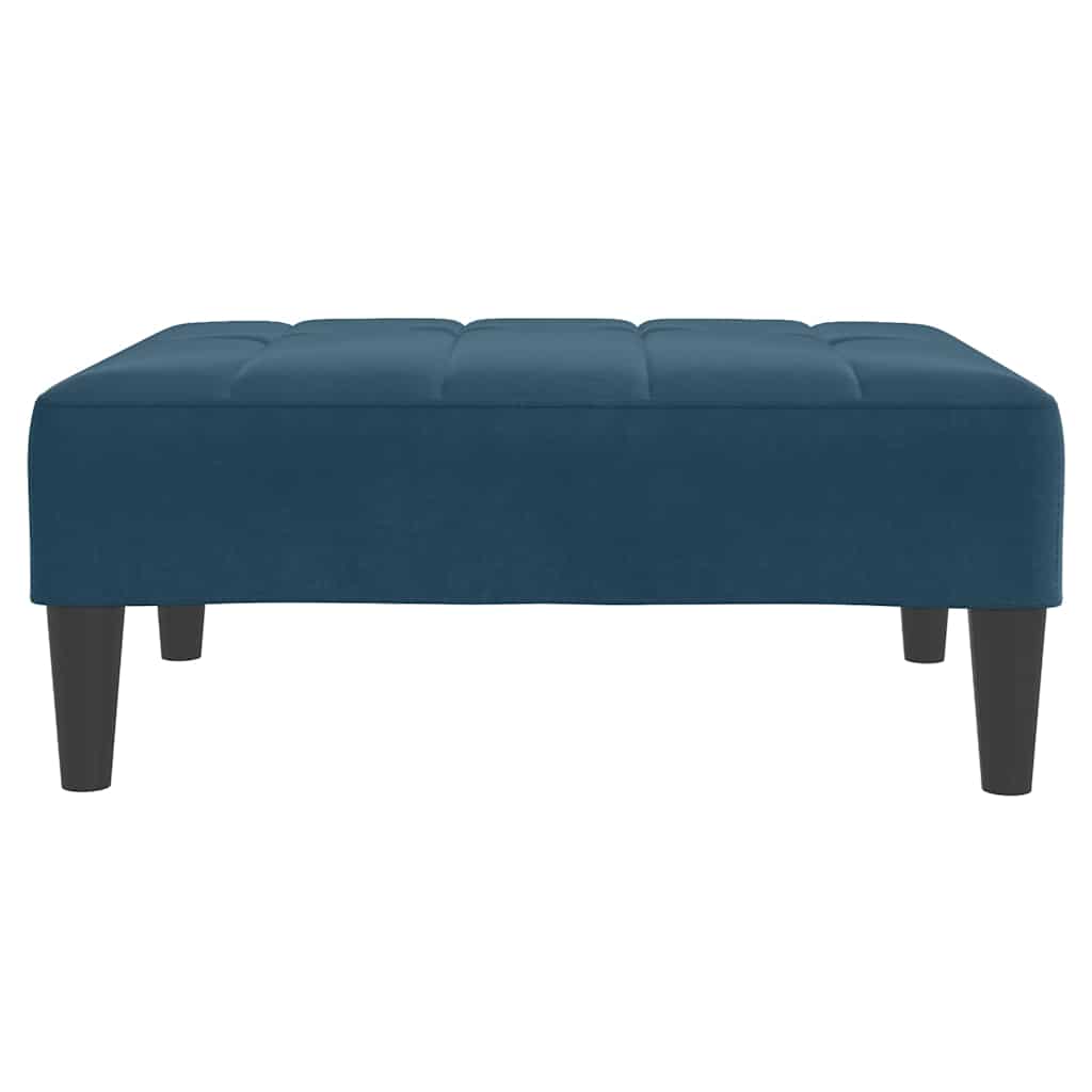 vidaXL Voetenbank 77x55x31 cm fluweel blauw