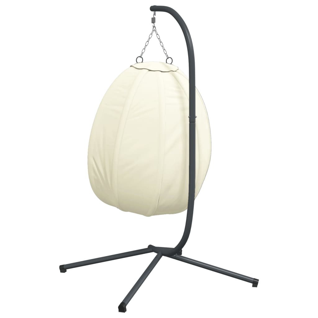 vidaXL Hangende Egg Chair met standaard antraciet stof en staal