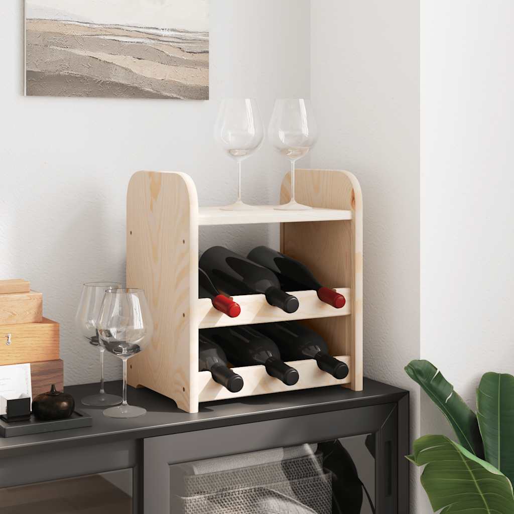 vidaXL Wijnrek 33x25x37 cm massief grenenhout
