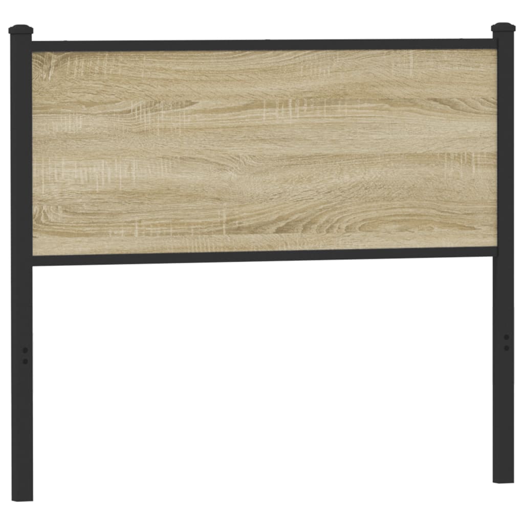 vidaXL Replacement Headboard 75 cm Engineered Wood and Steel Smoked Oak