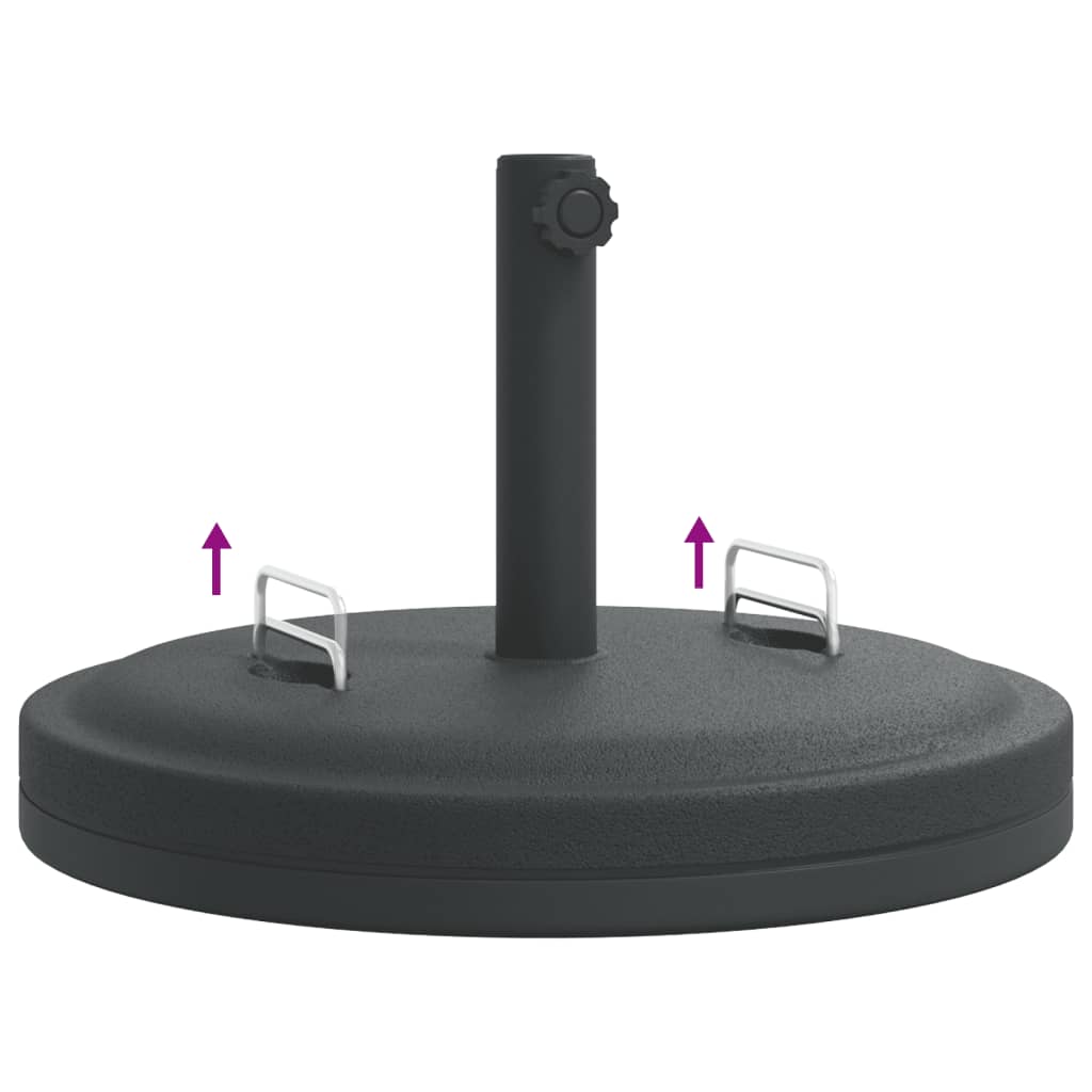 vidaXL Parasol Base with Handles for Ø38 / 48 mm Pole 25 kg Round
