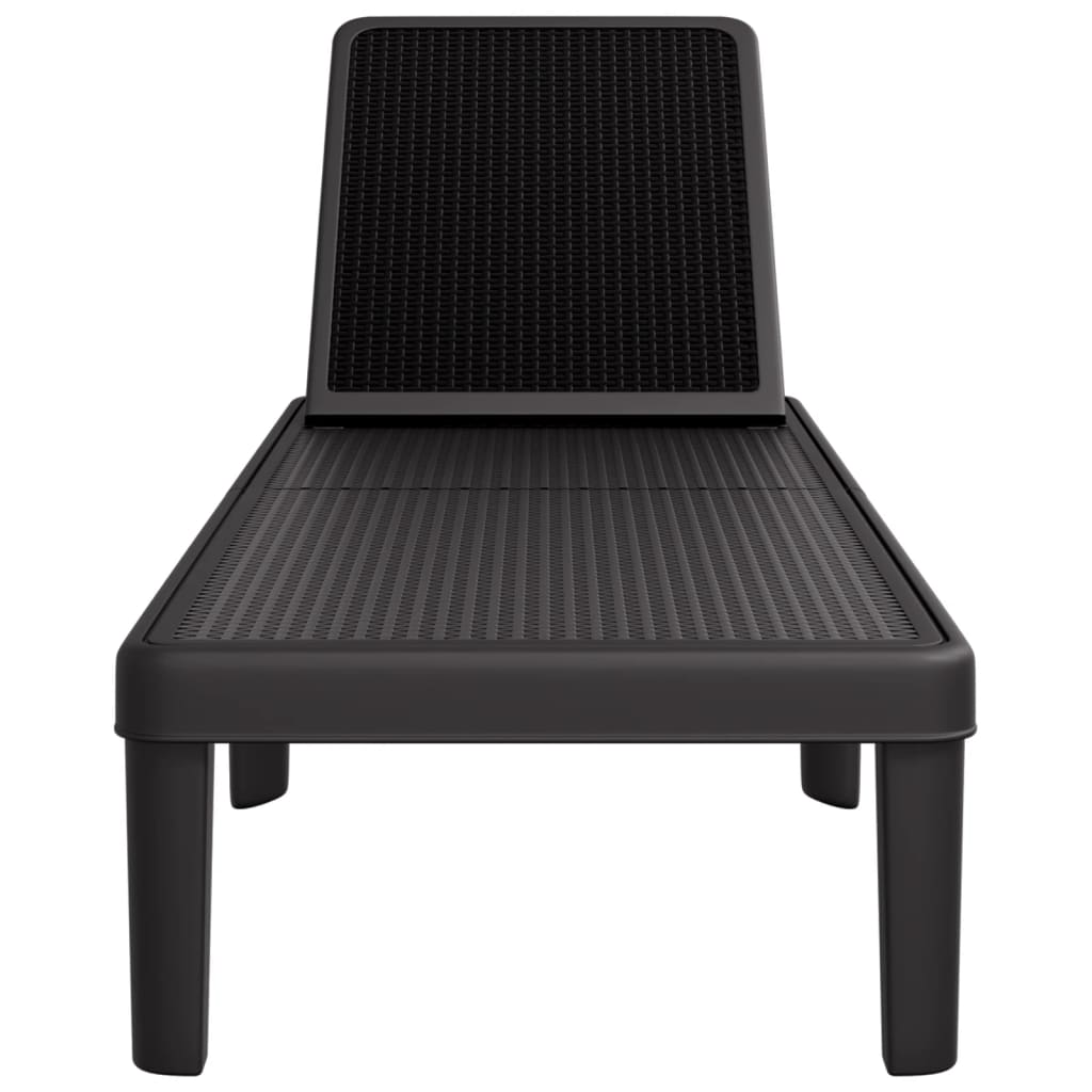 vidaXL Ligbed in 4 standen verstelbaar 155,5x57x28 cm polypropeen