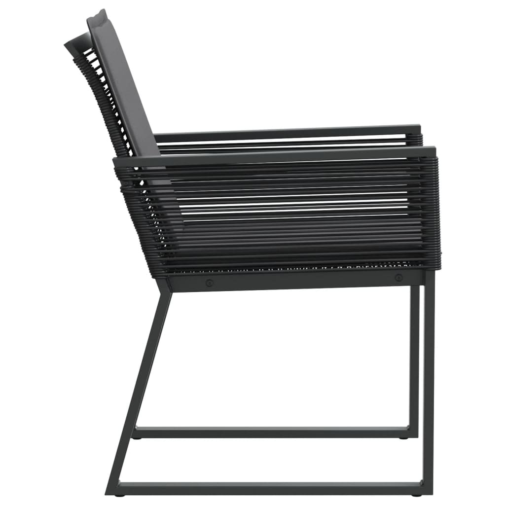 vidaXL Tuinstoelen 2 st poly rattan zwart