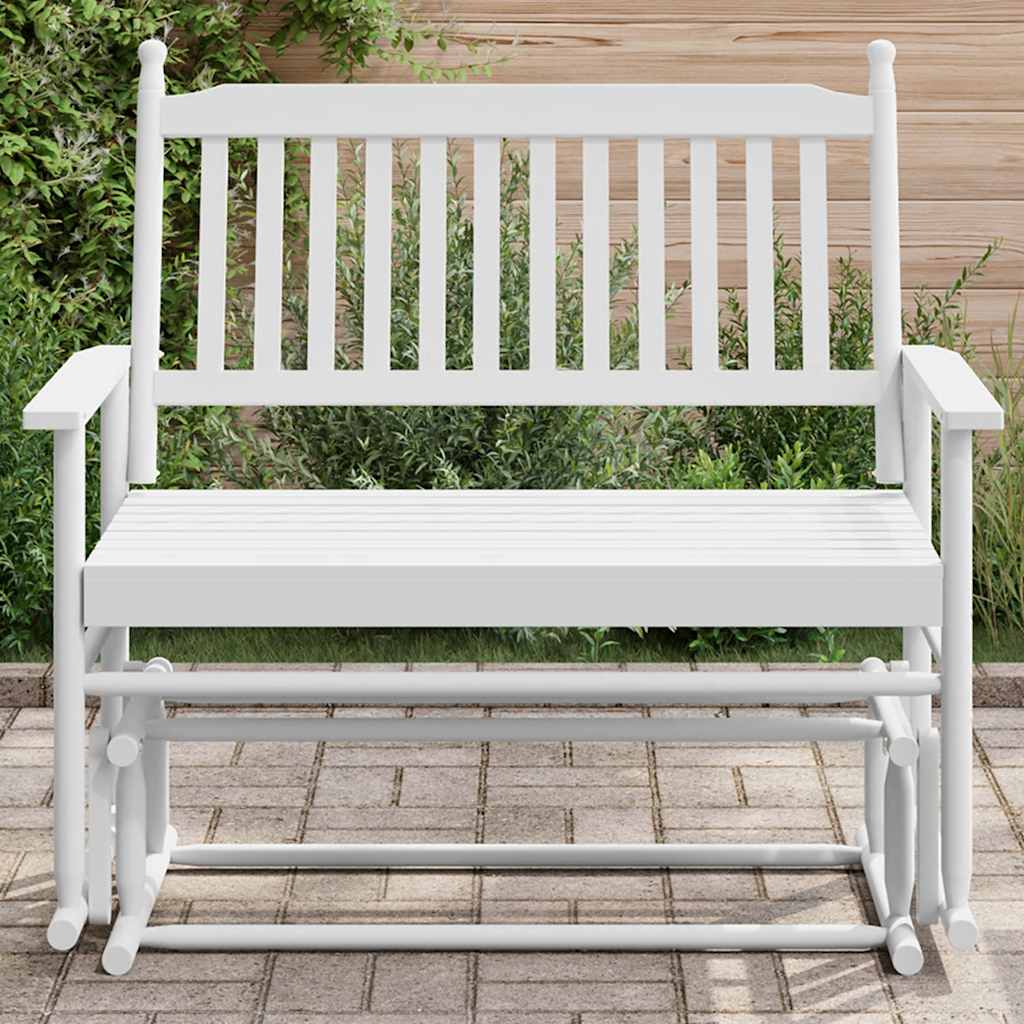 vidaXL Schuifbankje 118x70x104,5 cm massief populierenhout zwart