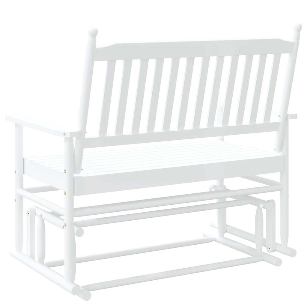 vidaXL Schuifbankje 118x70x104,5 cm massief populierenhout zwart
