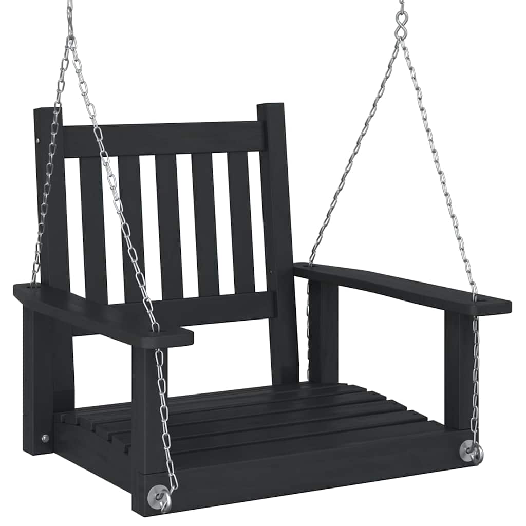 vidaXL Garden Swing Chair with Metal Chains Solid Spruce Wood Brown