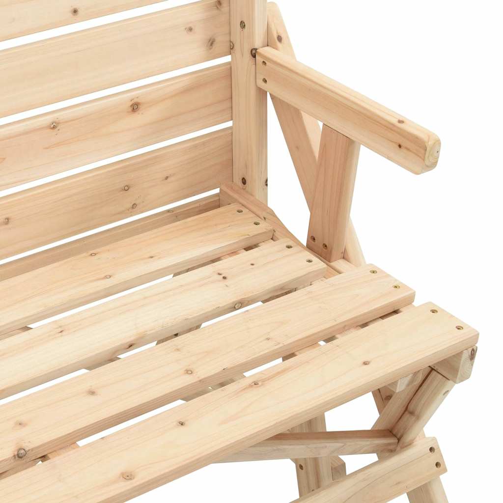 vidaXL Picknicktafel met banken 2-in-1 ombouwbaar massief vurenhout