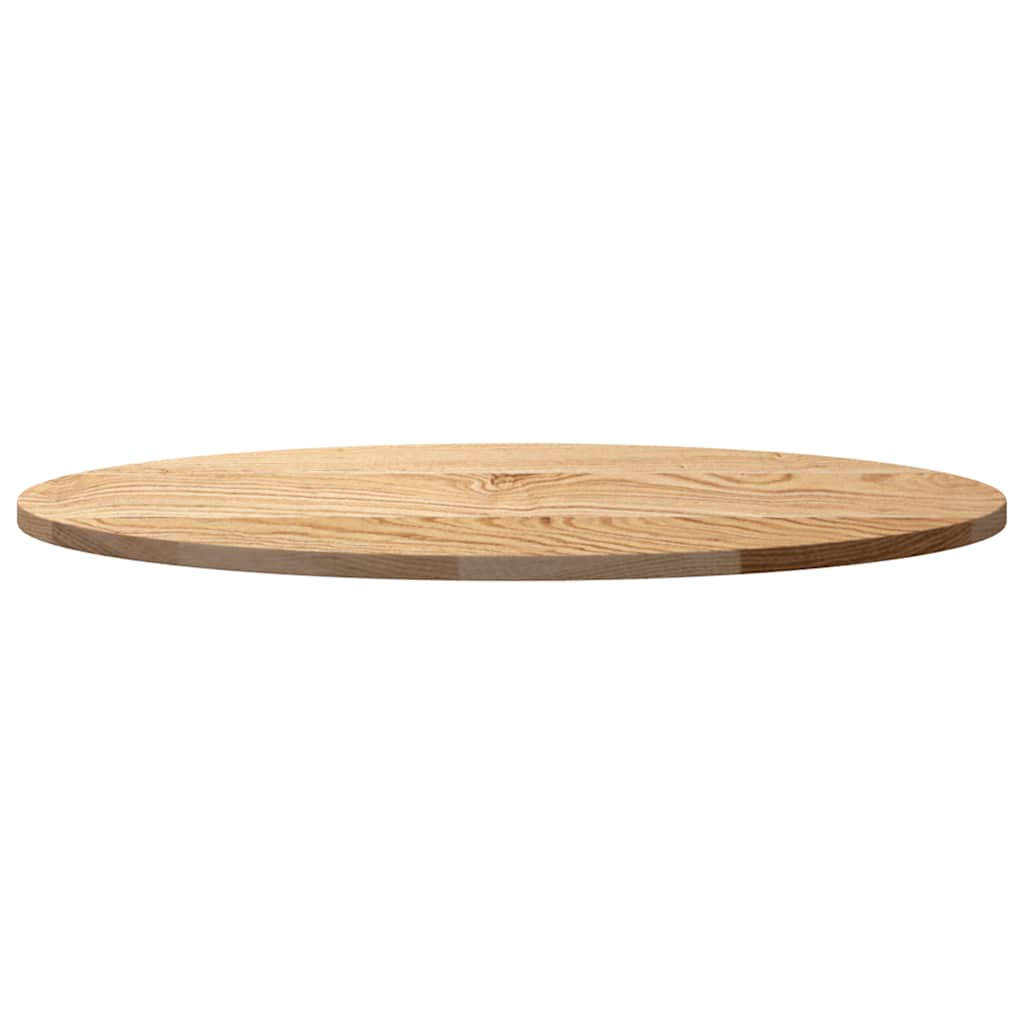 vidaXL Tafelblad 80x40x2 cm ovaal massief eikenhout