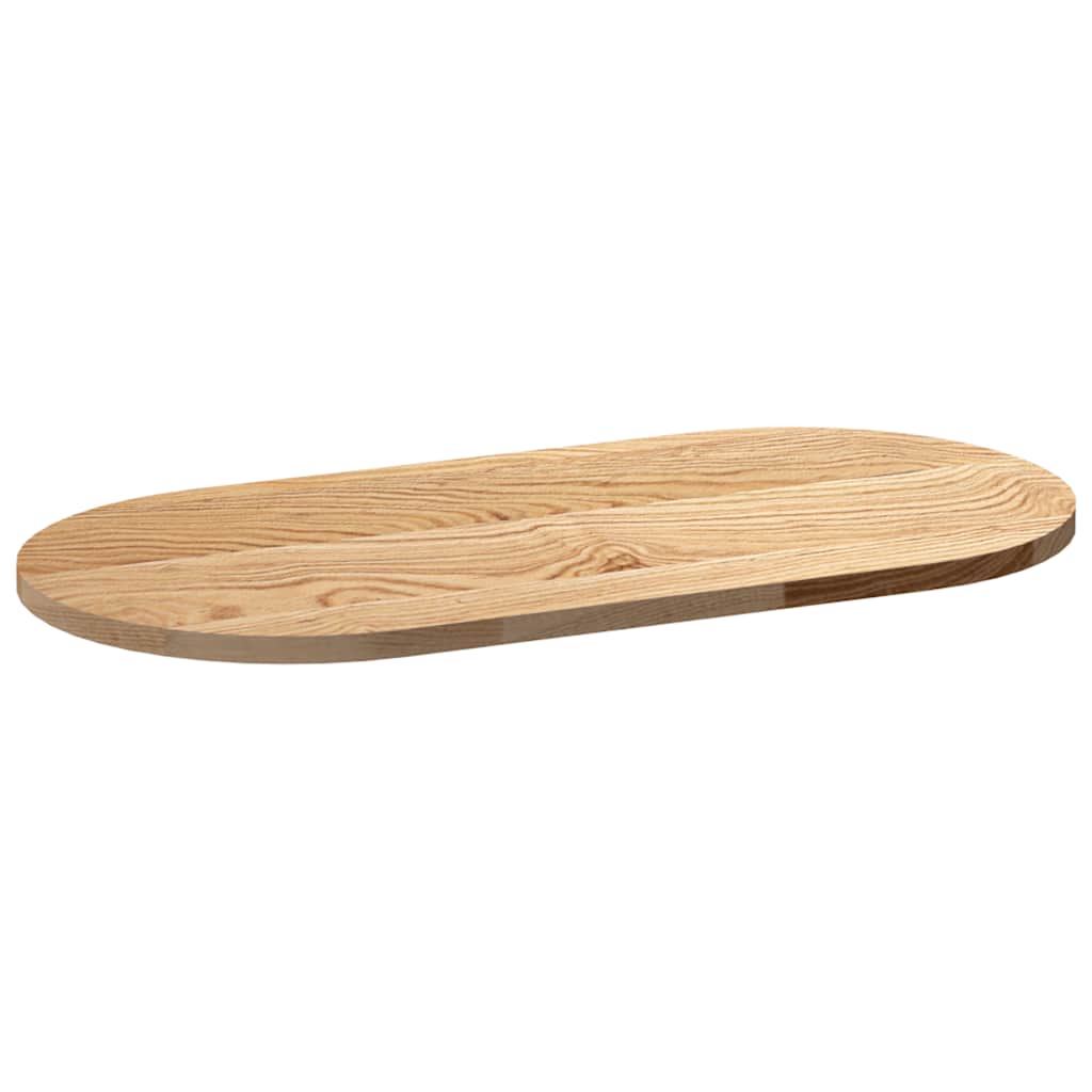 vidaXL Tafelblad 80x40x2 cm ovaal massief eikenhout