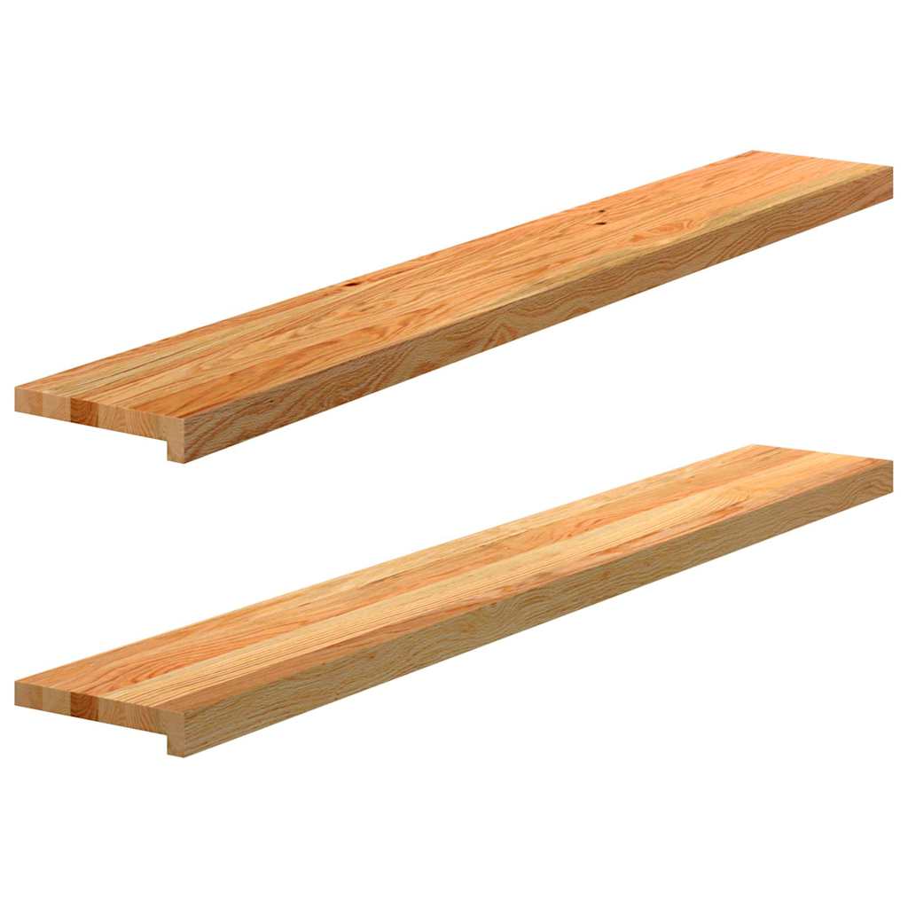 vidaXL Vensterbanken 2 st onbehandeld 70x15x2 cm massief eikenhout