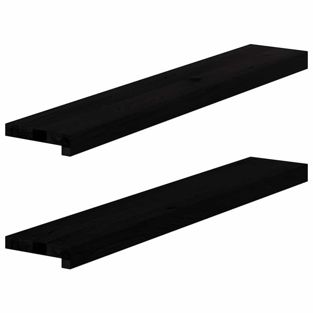 vidaXL Vensterbanken 2 st onbehandeld 70x15x2 cm massief eikenhout