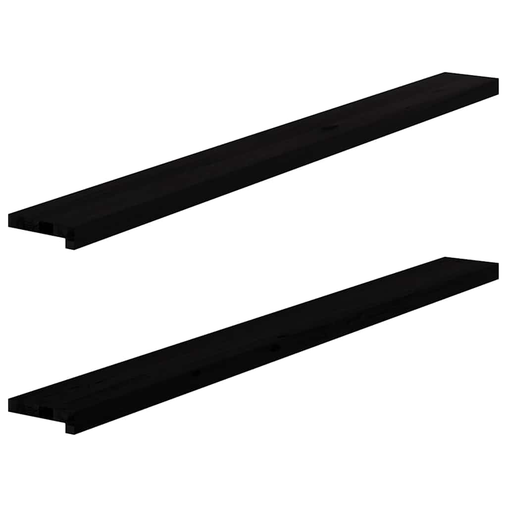 vidaXL Vensterbanken 2 st onbehandeld 70x15x2 cm massief eikenhout