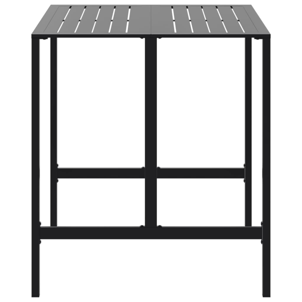 vidaXL Bartafel 200x100x110 cm gepoedercoat staal zwart