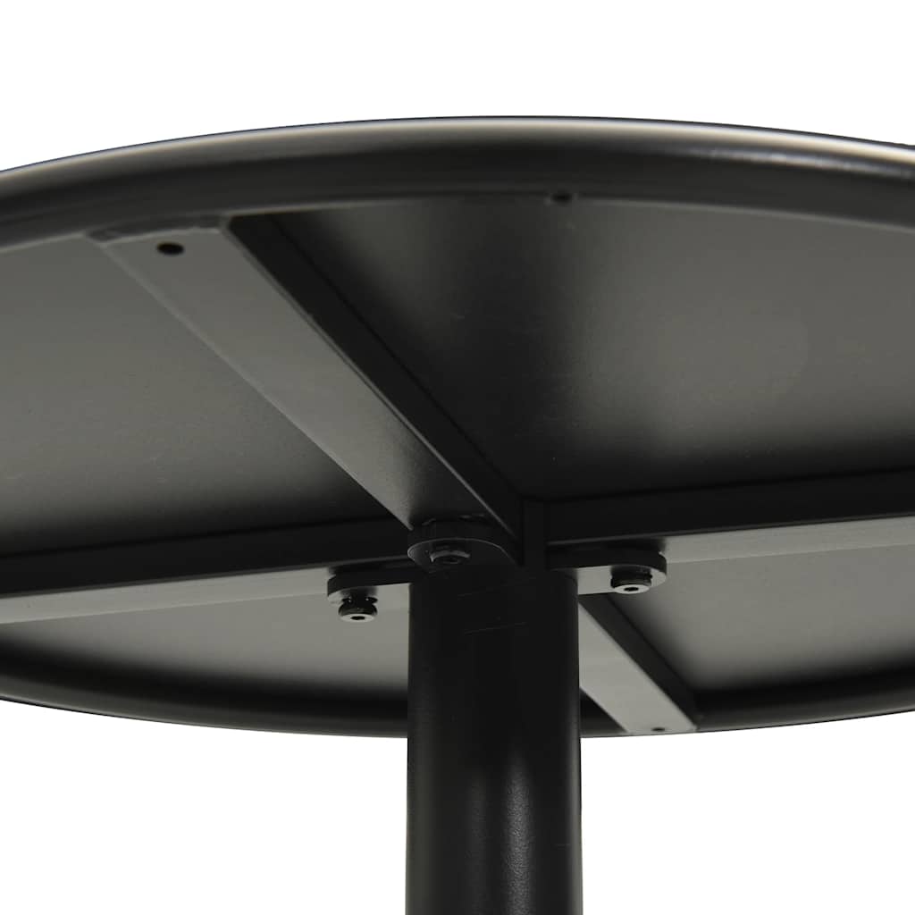 vidaXL Tuintafel rond Ø50x72 cm staal zwart