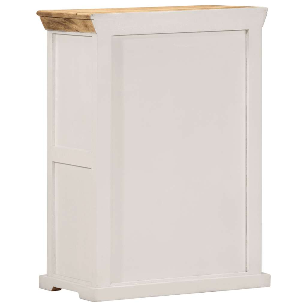vidaXL Sideboard 55x30x73 cm solid rough mango wood white and brown