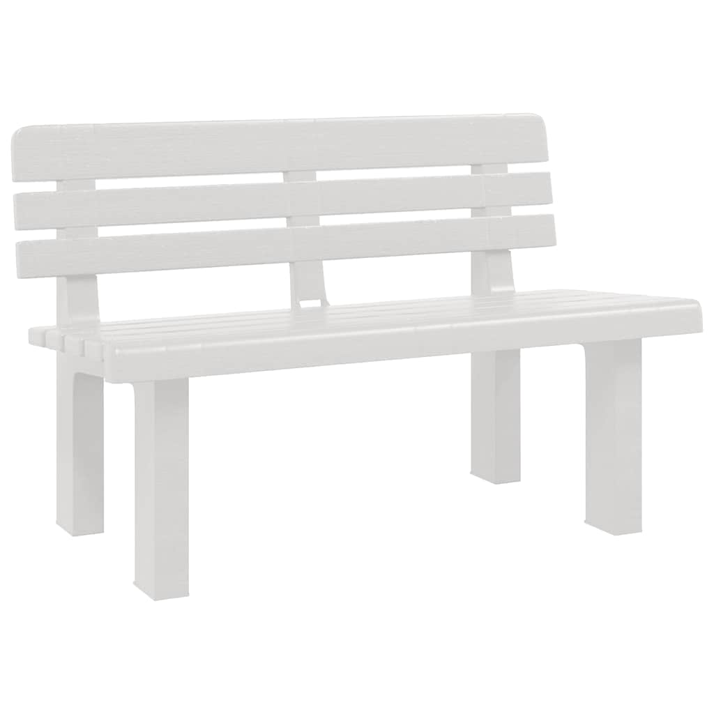 vidaXL Tuinbankje 110x52x71 cm polypropeen wit