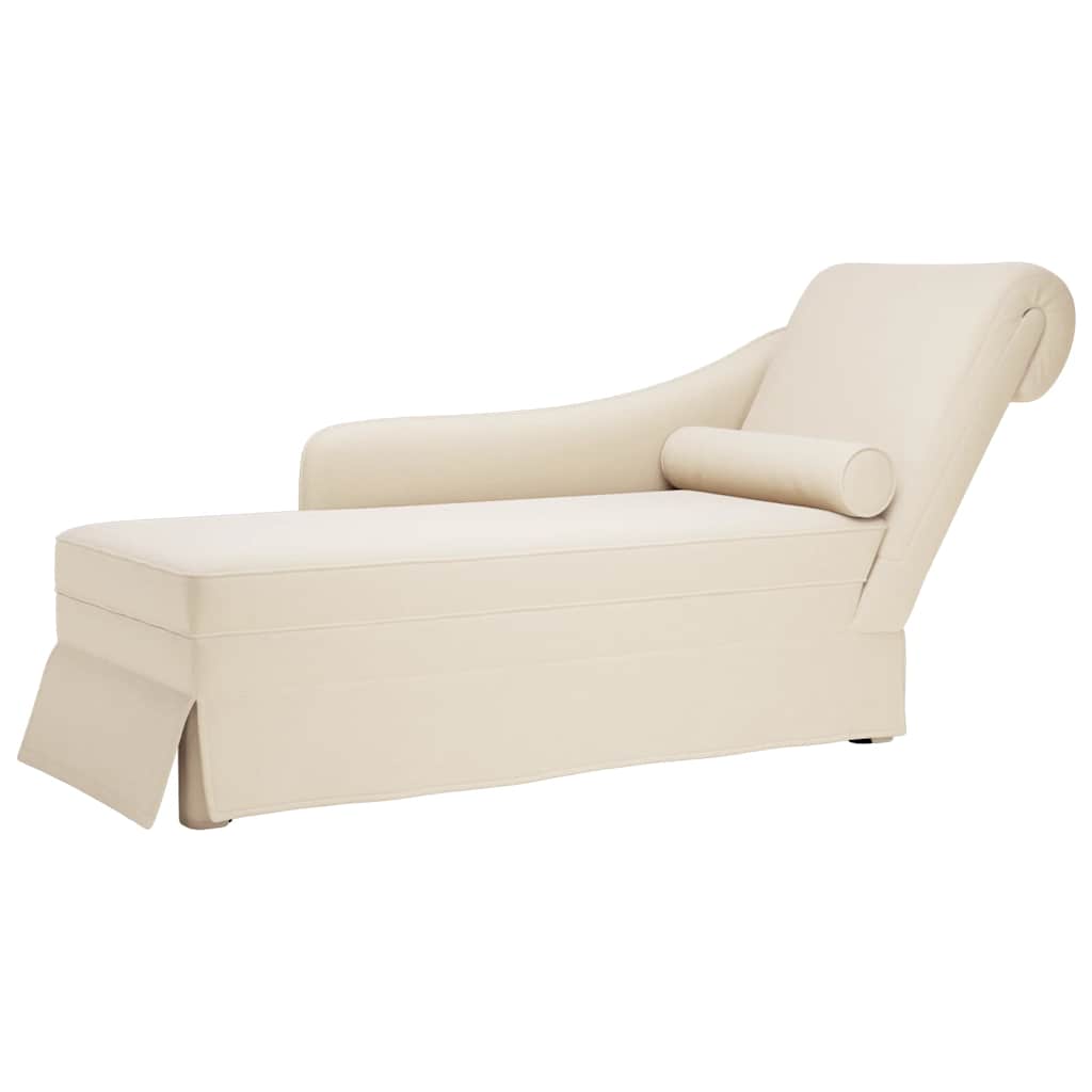 vidaXL Chaise longue met bolster en rechterarmleuning fluweel blauw