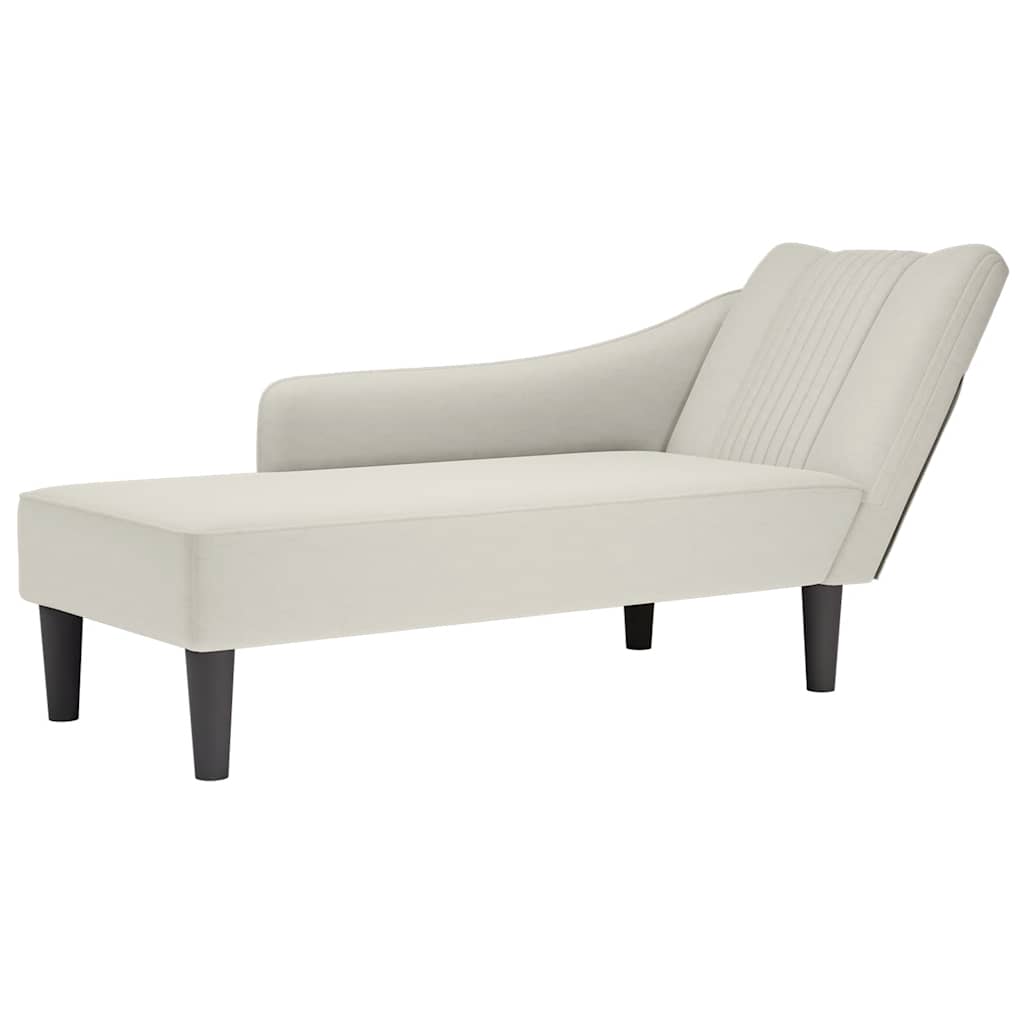 vidaXL Chaise longue met rechterarmleuning fluweel blauw