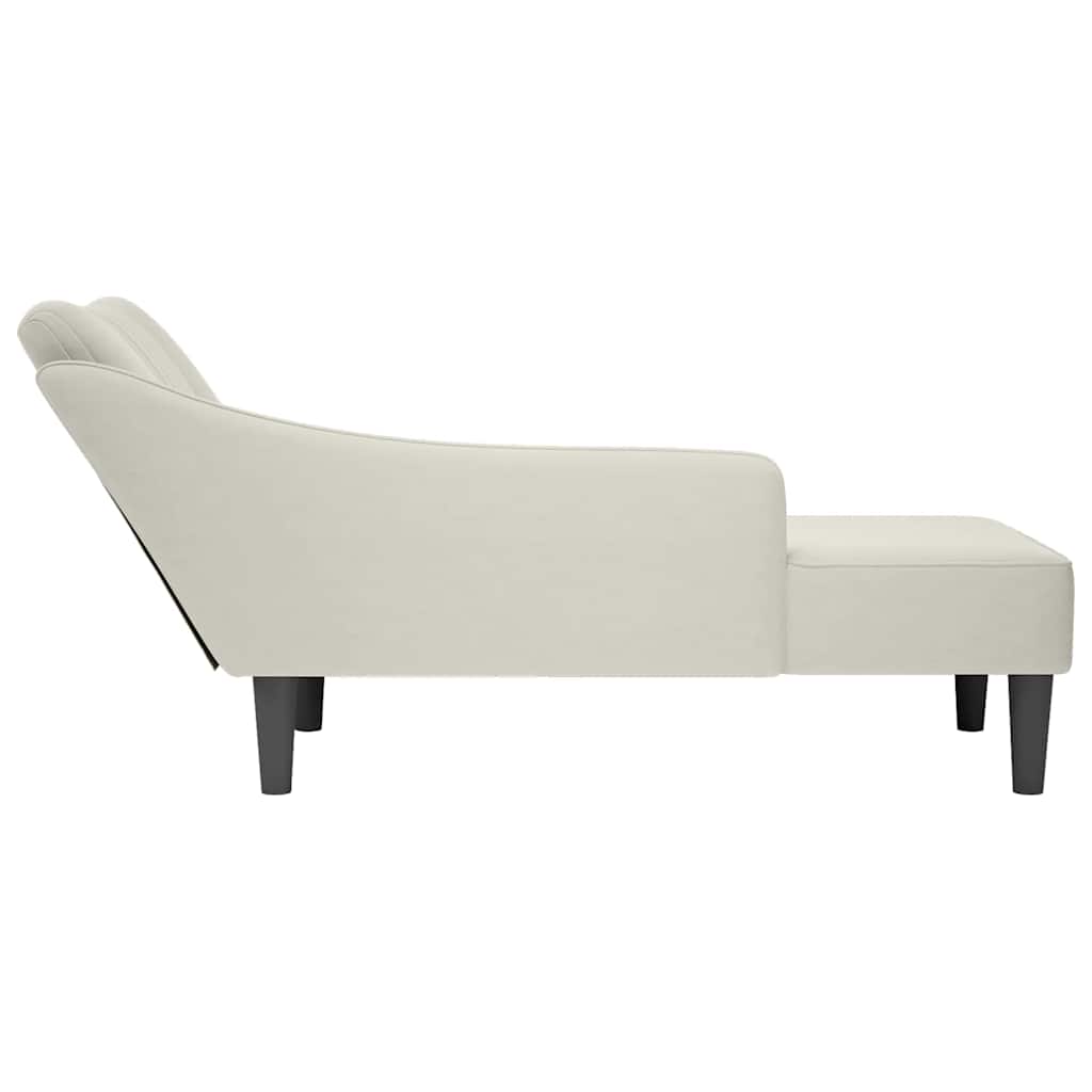 vidaXL Chaise longue met rechterarmleuning fluweel blauw