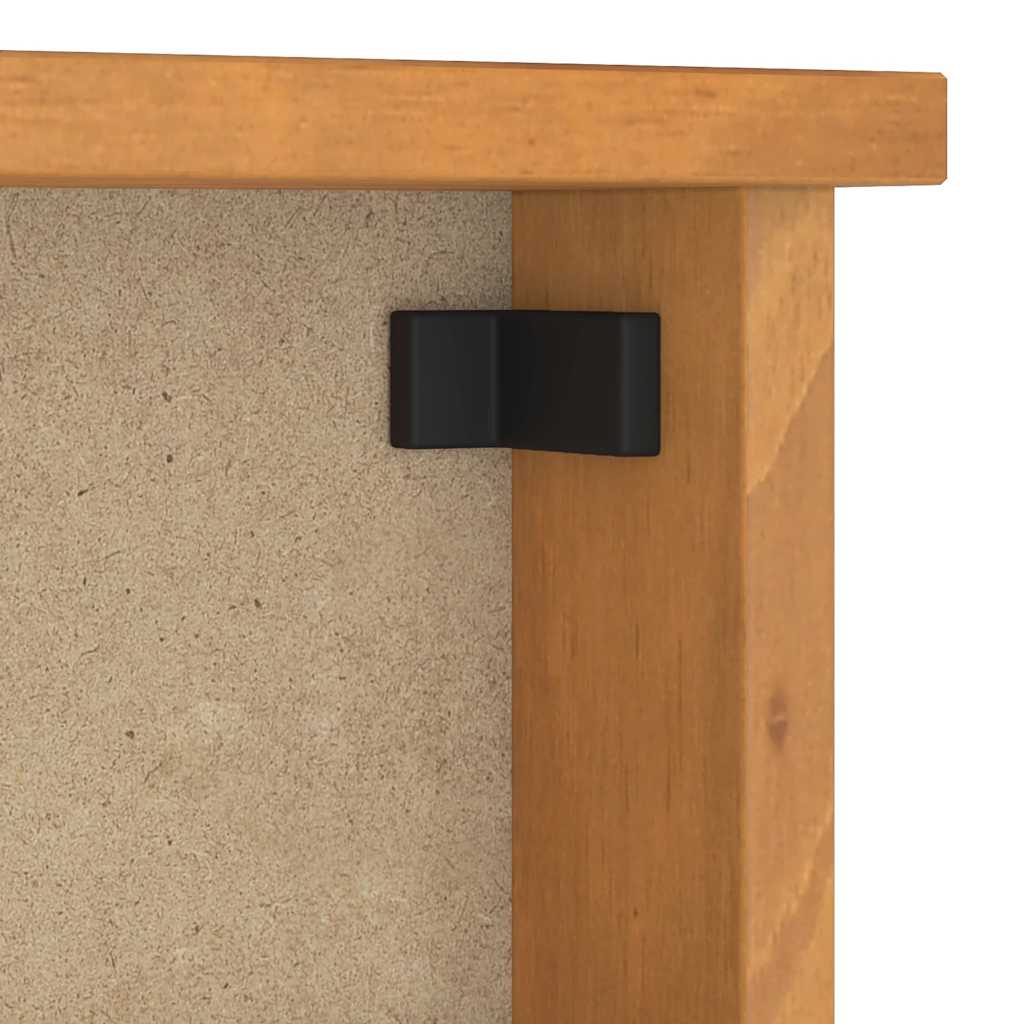 vidaXL Wandkapstok SANDNES 45x12x35 cm massief grenenhout