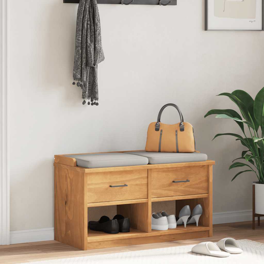 vidaXL Gangbankje SANDNES 87x40x50 cm massief grenenhout