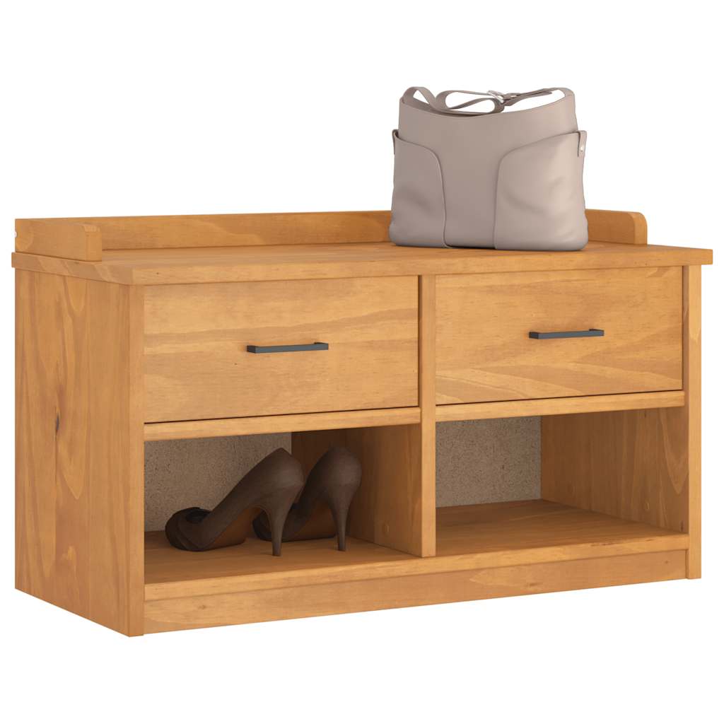 vidaXL Gangbankje SANDNES 87x40x50 cm massief grenenhout