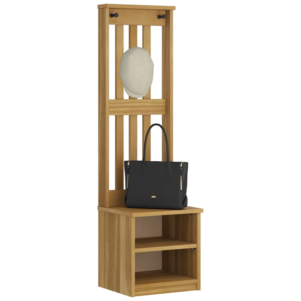 vidaXL Coat Rack SANDNES 45x40x159.5 cm Solid Pine Wood