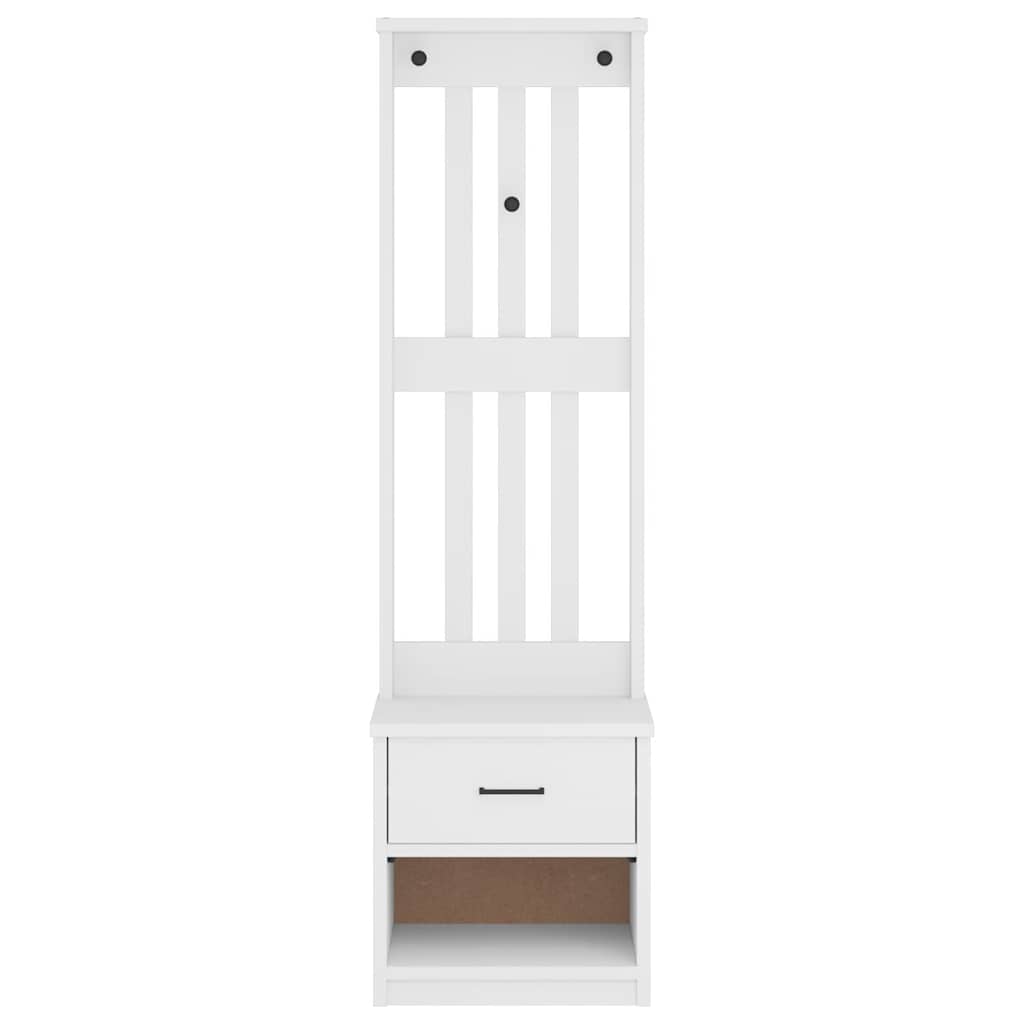 vidaXL Kapstok SANDNES 45x40x159,5 cm massief grenenhout