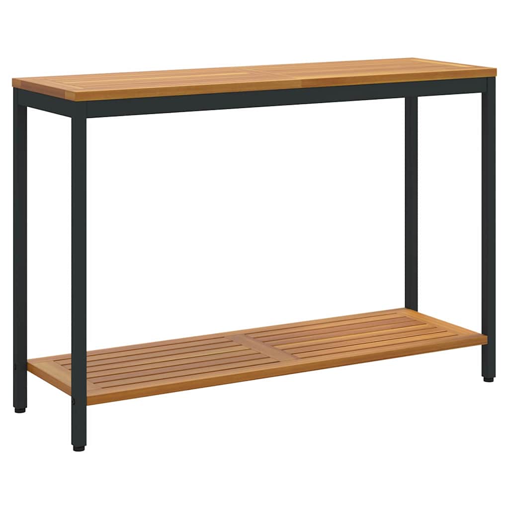 vidaXL Tuin Tafel met opslag Natuurlijk en zwart 80 x 35 x 75 cm