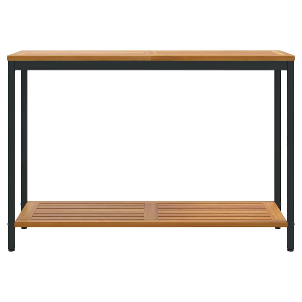vidaXL Tuin Tafel met opslag Natuurlijk en zwart 80 x 35 x 75 cm