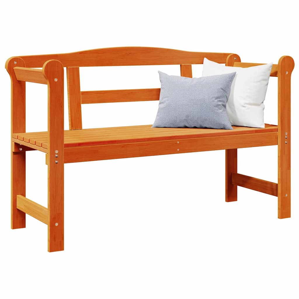 vidaXL Garden Storage Bench Natural 119 x 44 x 76 cm Solid Pinewood