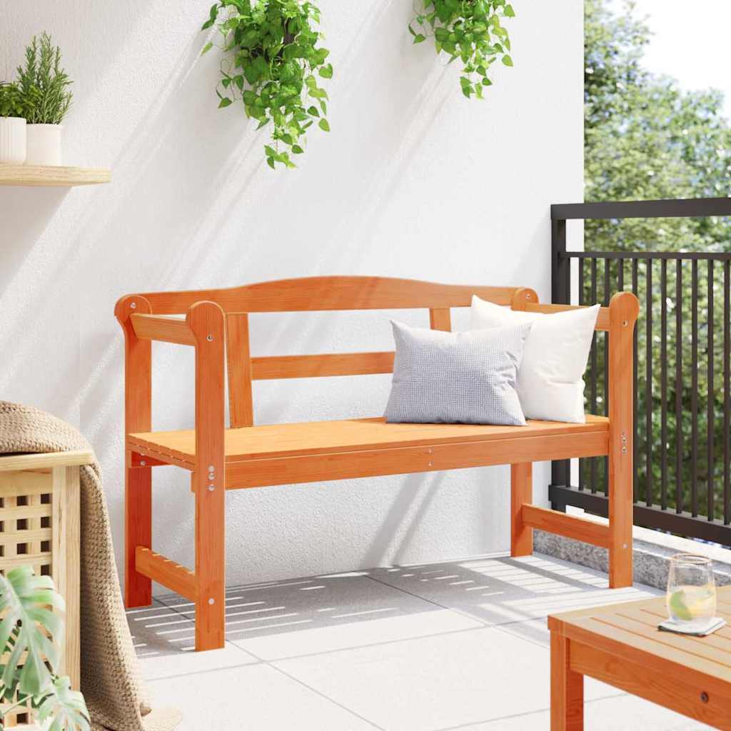 vidaXL Garden Storage Bench Natural 119 x 44 x 76 cm Solid Pinewood