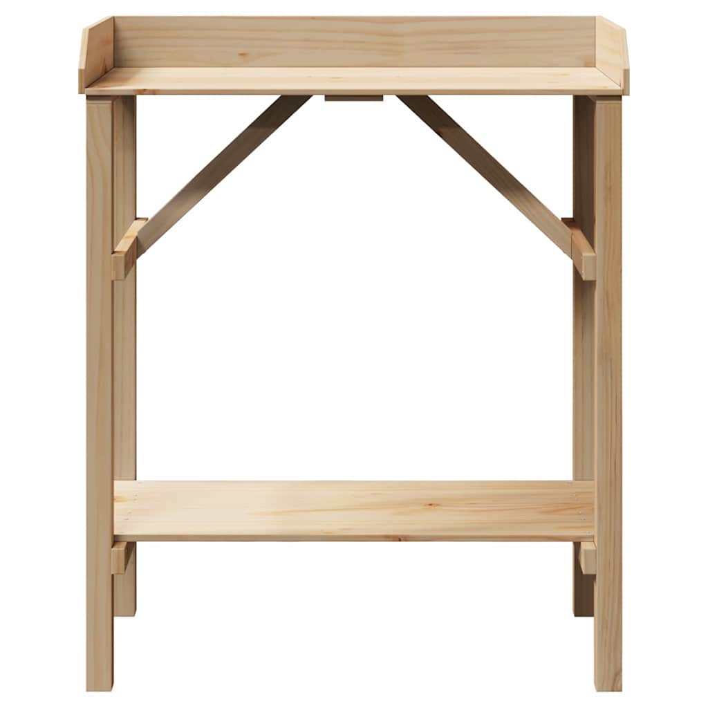 vidaXL Planttafel met plank Naturel 75 x 40 x 90 cm Massief grenenhout
