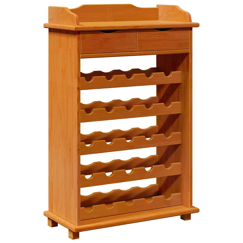 vidaXL Wijnrek Naturel 58 x 28 x 90 cm Massief grenenhout