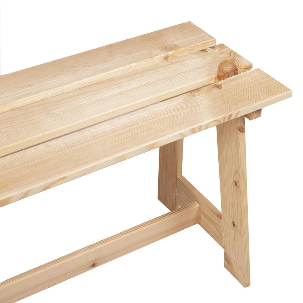 vidaXL Tuinbank Naturel 119 x 47 x 35 cm Massief grenenhout