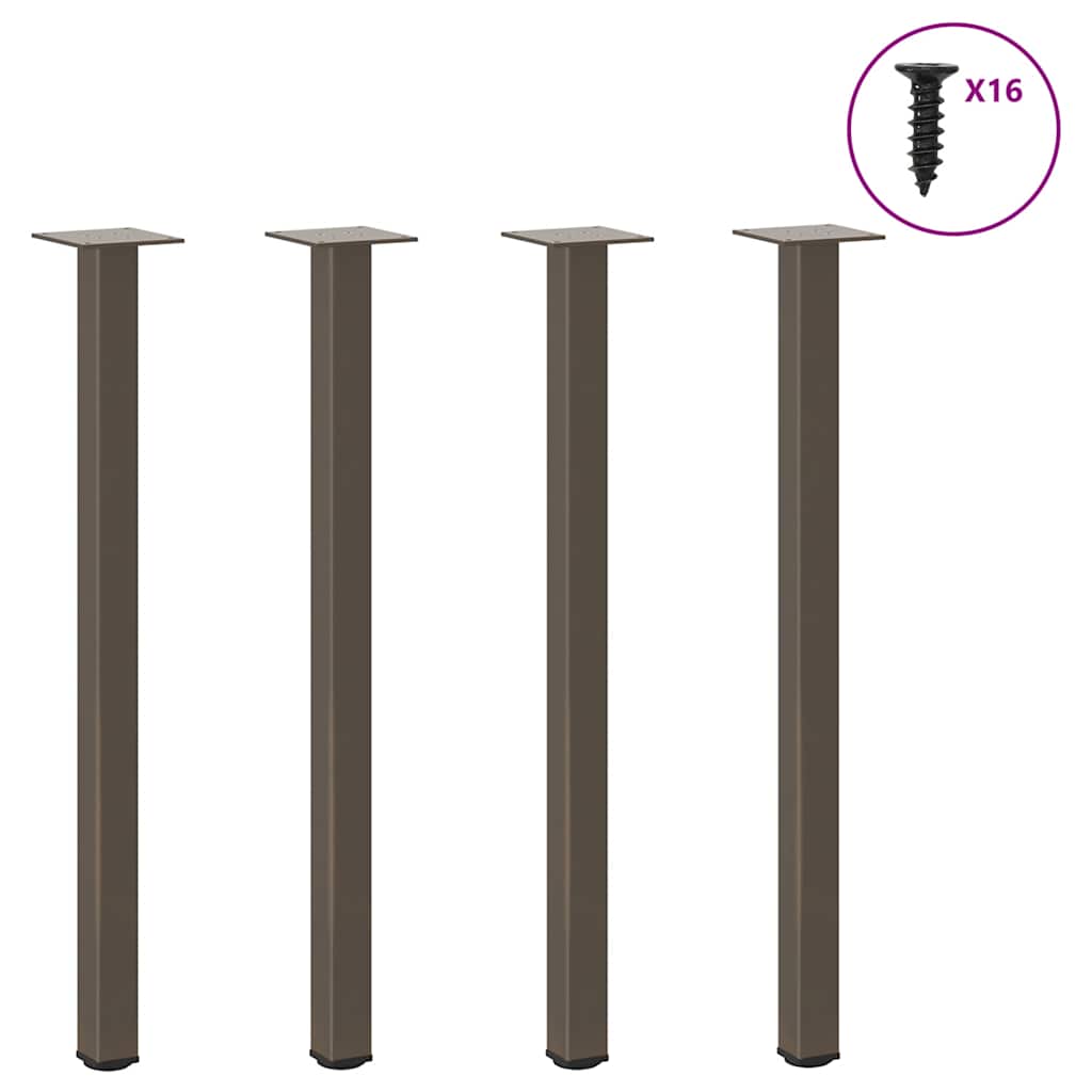 vidaXL Coffee Table Legs 4 pcs 30-32 cm Steel White