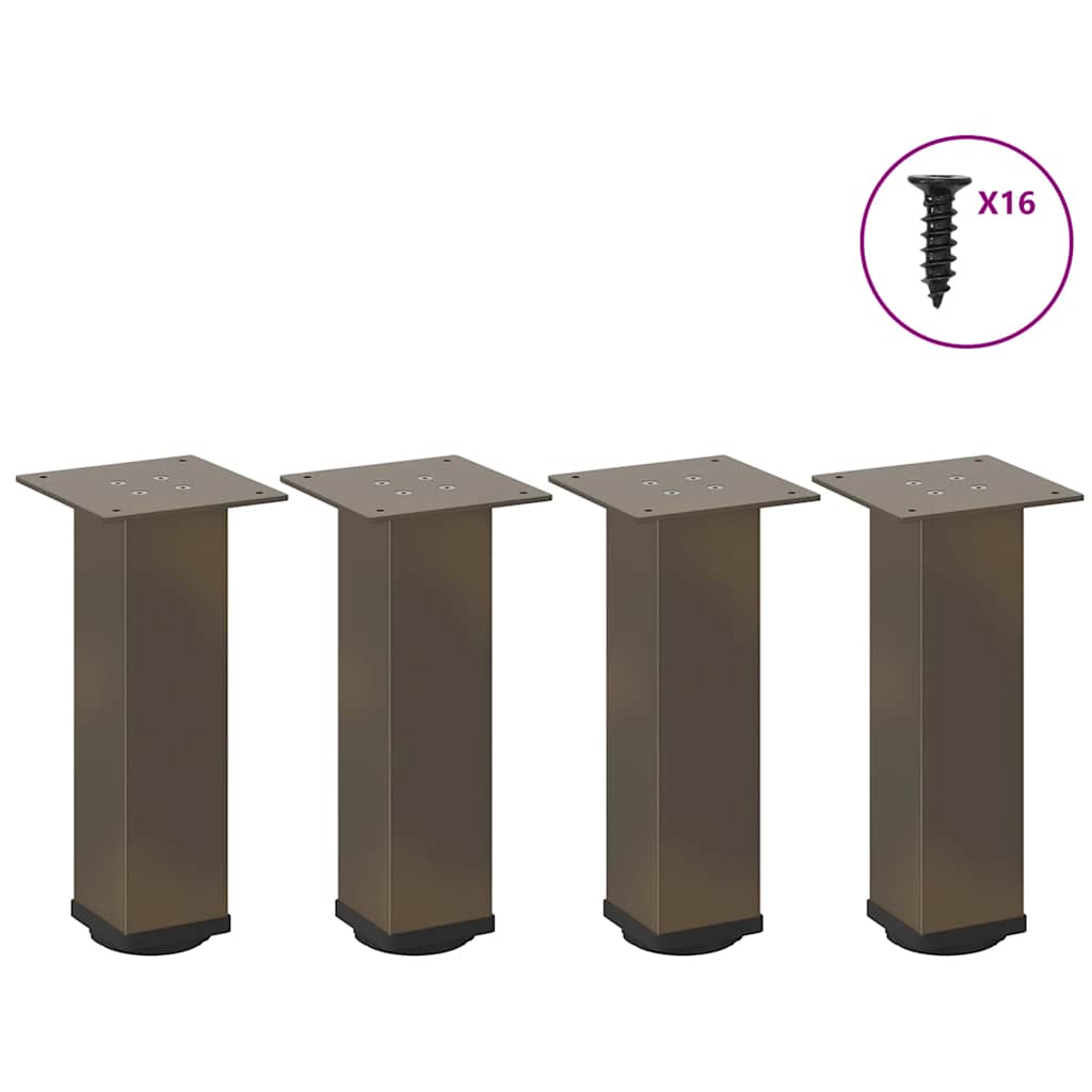 vidaXL Coffee Table Legs 4 pcs 30-32 cm Steel White