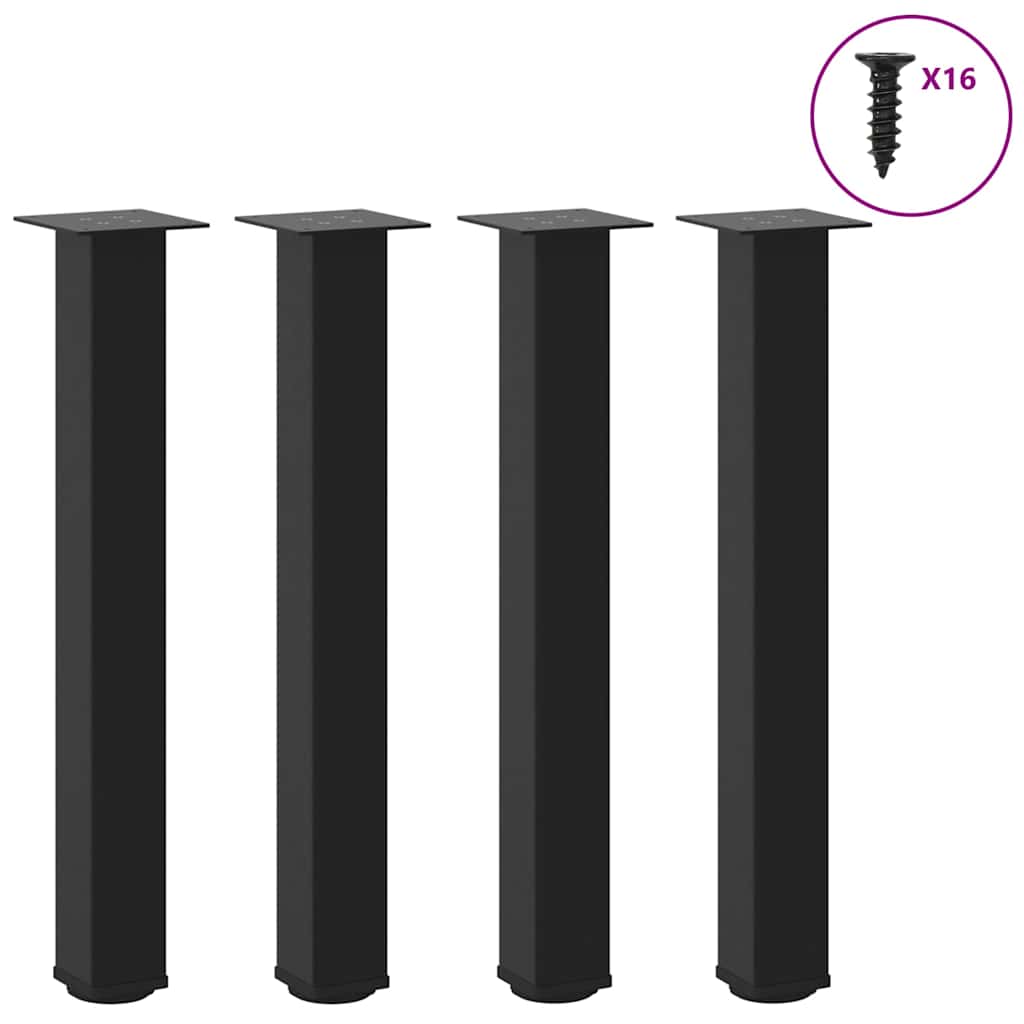 vidaXL Coffee Table Legs 4 pcs 30-32 cm Steel White
