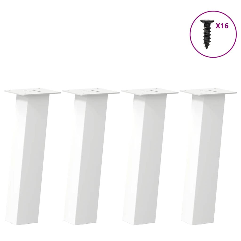 vidaXL Coffee Table Legs 4 pcs 30 cm Steel Black