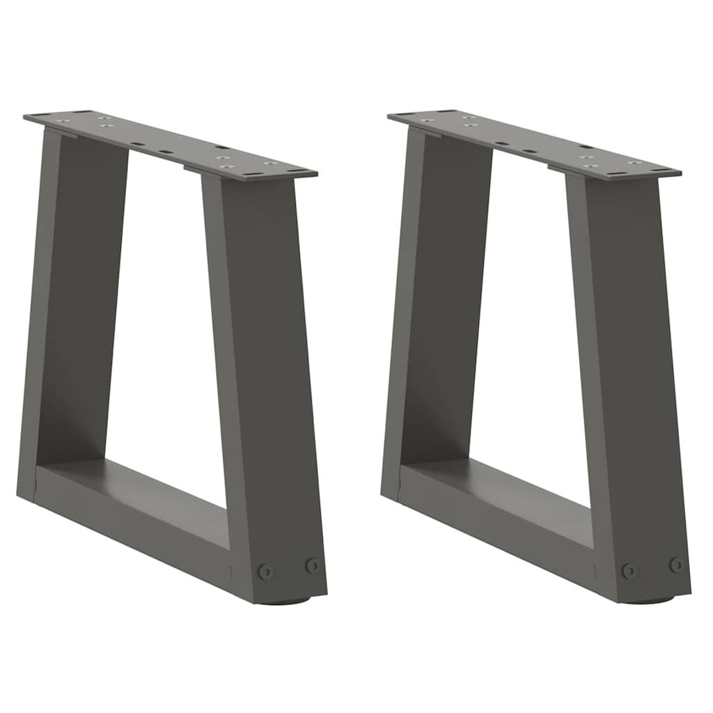 vidaXL Salontafelpoten 2 st V-vormig 30x(30-31,3) cm staal zwart