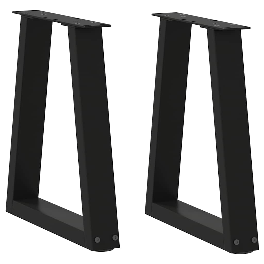 vidaXL Salontafelpoten 2 st V-vormig 30x(30-31,3) cm staal zwart